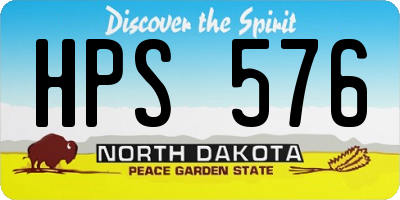 ND license plate HPS576