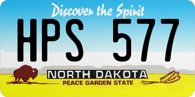 ND license plate HPS577