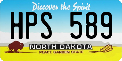 ND license plate HPS589