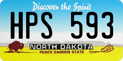 ND license plate HPS593