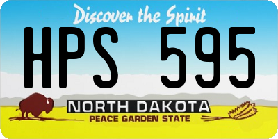 ND license plate HPS595