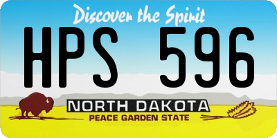 ND license plate HPS596