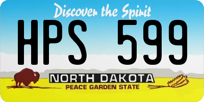 ND license plate HPS599