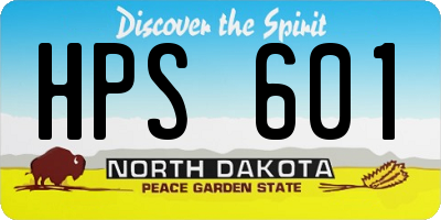 ND license plate HPS601