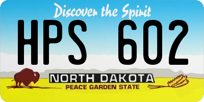 ND license plate HPS602