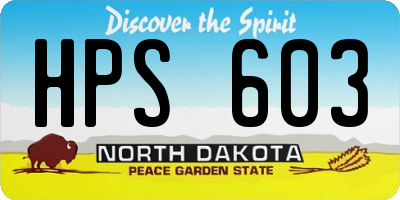 ND license plate HPS603