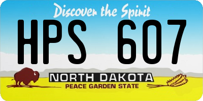 ND license plate HPS607