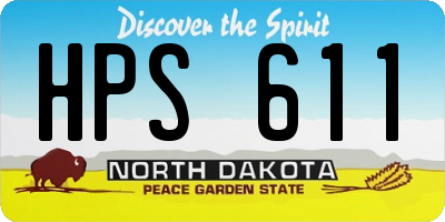 ND license plate HPS611