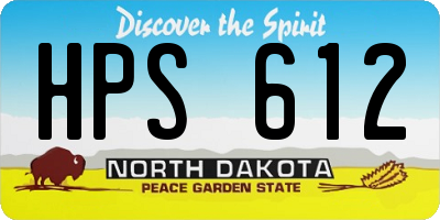 ND license plate HPS612