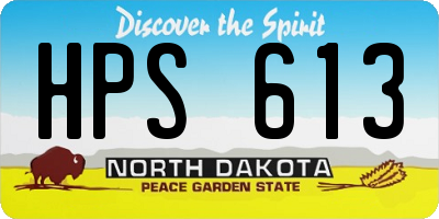 ND license plate HPS613