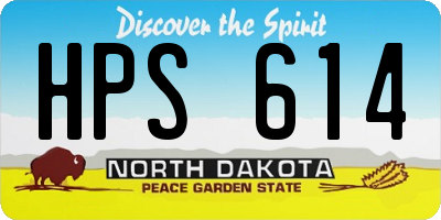 ND license plate HPS614