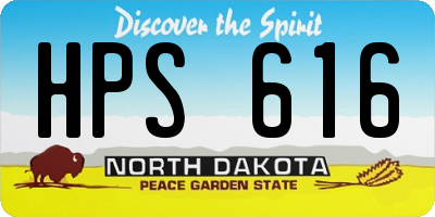 ND license plate HPS616