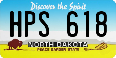 ND license plate HPS618