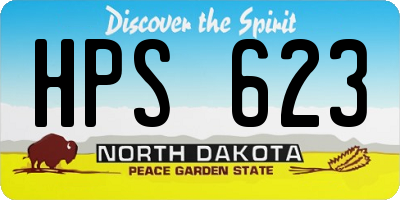ND license plate HPS623