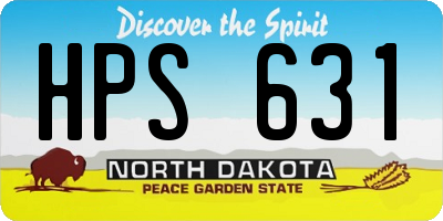 ND license plate HPS631