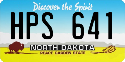 ND license plate HPS641