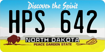 ND license plate HPS642