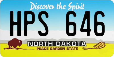 ND license plate HPS646