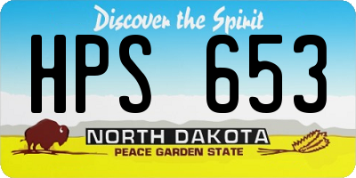 ND license plate HPS653