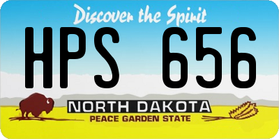 ND license plate HPS656