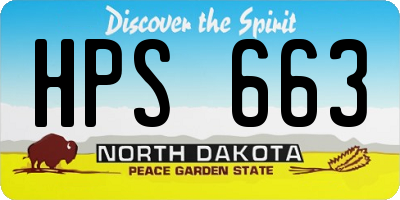ND license plate HPS663