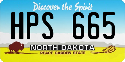 ND license plate HPS665