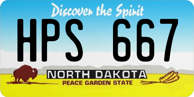 ND license plate HPS667