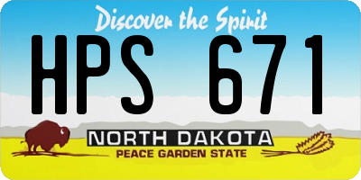 ND license plate HPS671