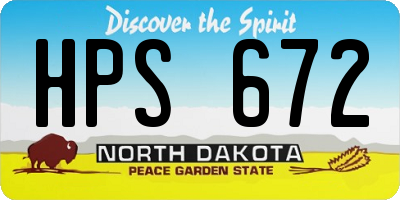 ND license plate HPS672