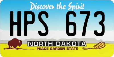 ND license plate HPS673