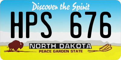 ND license plate HPS676