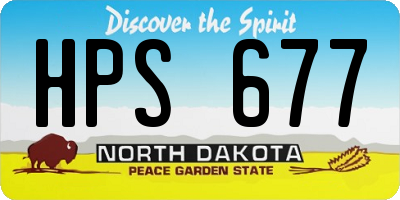 ND license plate HPS677