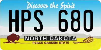 ND license plate HPS680