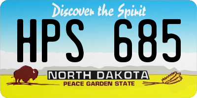 ND license plate HPS685