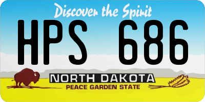 ND license plate HPS686