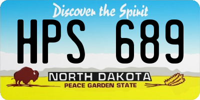 ND license plate HPS689