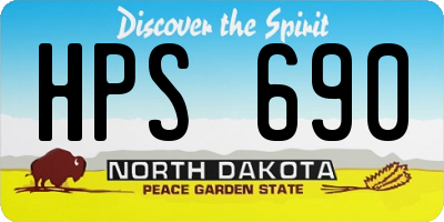 ND license plate HPS690