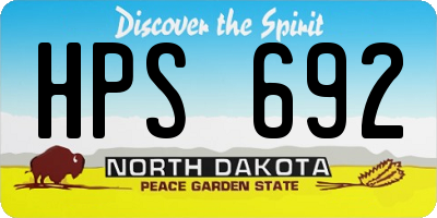 ND license plate HPS692