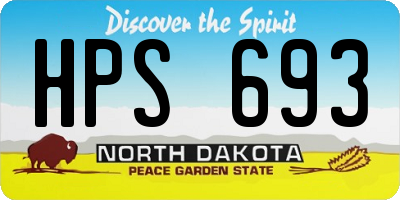 ND license plate HPS693
