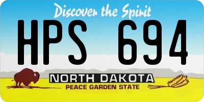 ND license plate HPS694