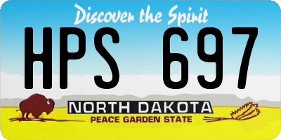 ND license plate HPS697