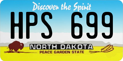 ND license plate HPS699