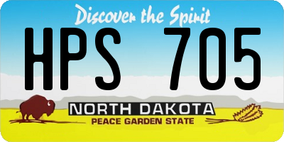 ND license plate HPS705