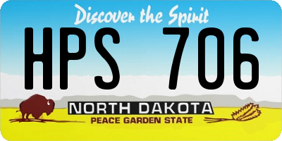 ND license plate HPS706