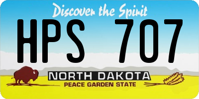 ND license plate HPS707