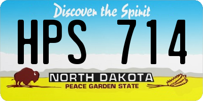 ND license plate HPS714