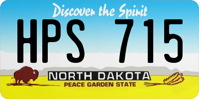 ND license plate HPS715