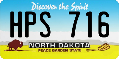 ND license plate HPS716