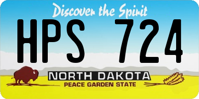 ND license plate HPS724