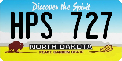 ND license plate HPS727